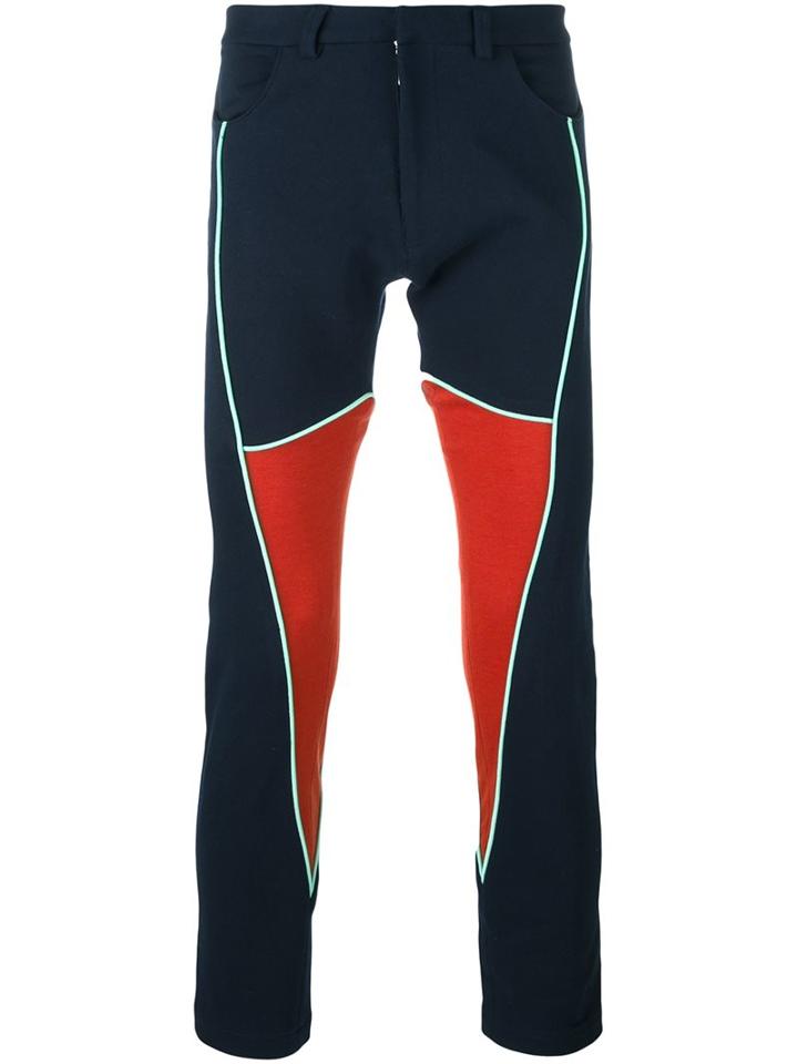 Martine Rose 'panel' Trousers, Adult Unisex, Size: Small, Blue, Cotton/viscose/spandex/elastane