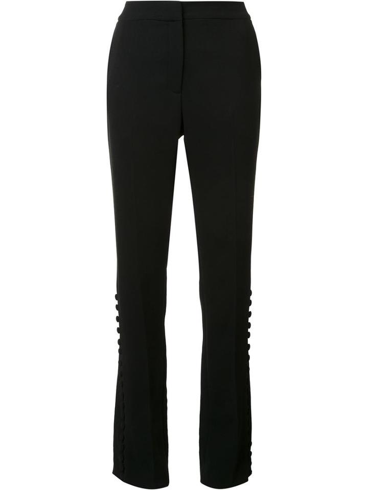 Prabal Gurung Straight Trousers, Women's, Size: 6, Black, Silk/polyester