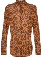 Vivienne Westwood Man 'frida' Print Cutaway Shirt - Brown