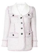 Alessandra Rich Bouclé Jacket - Pink & Purple