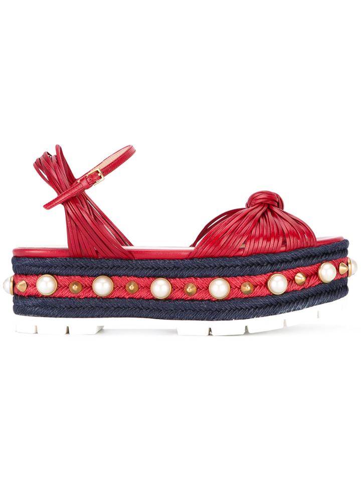 Gucci Strappy Sandals - Red