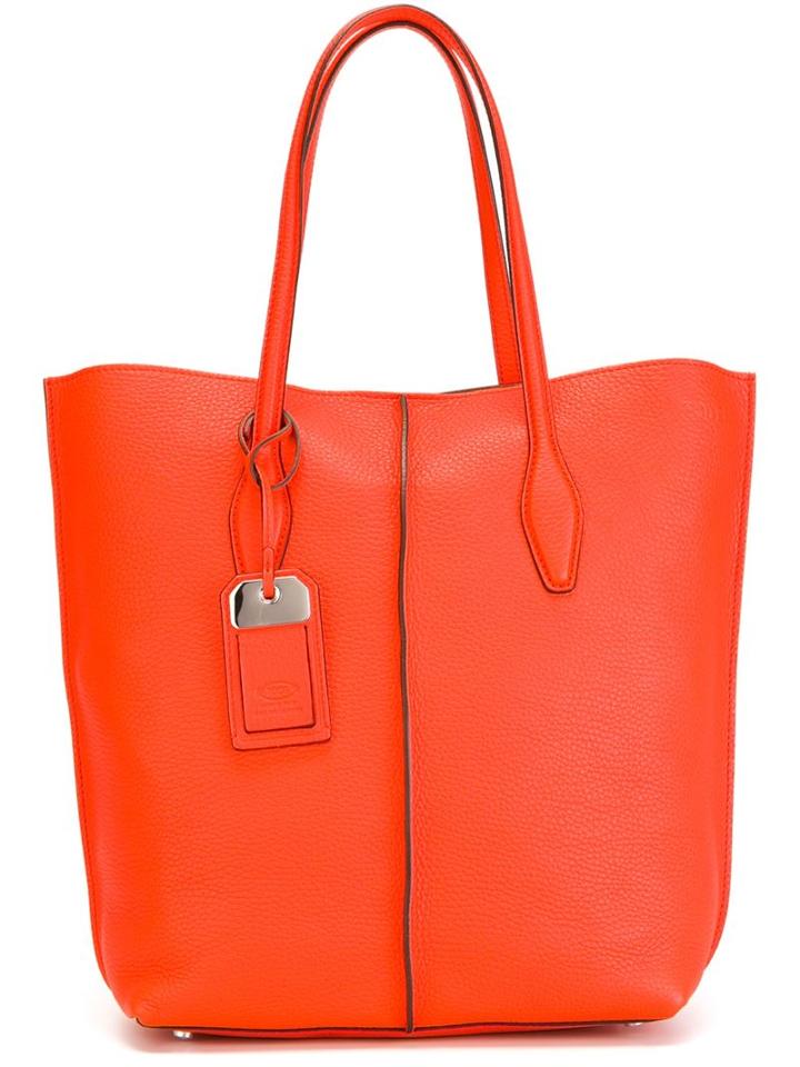 Tod S Joy Tote, Women's, Yellow/orange, Leather