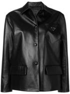 Prada Classic Buttoned Jacket - Black