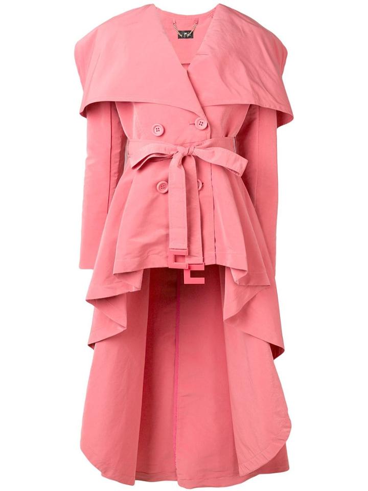 Elisabetta Franchi Belted High-low Jacket - Pink