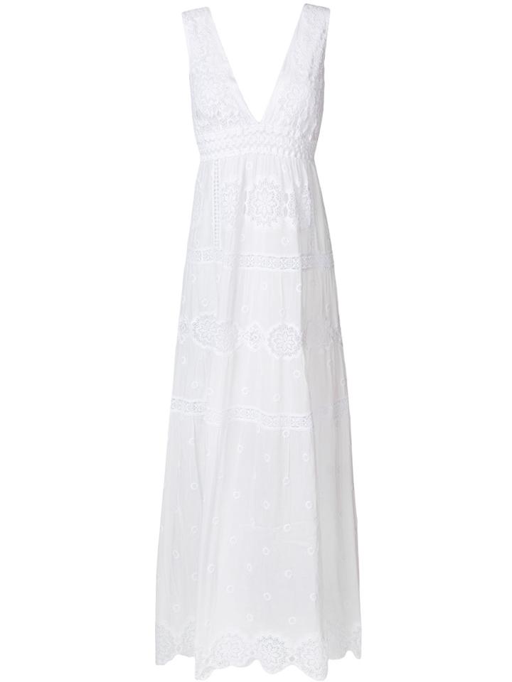 Temptation Positano Lace Embroidered Dress - White