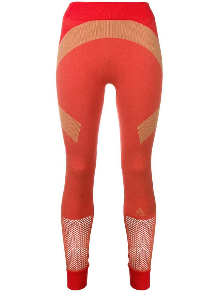 Adidas By Stella Mccartney Mesh Panel Leggings - Red