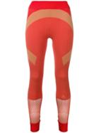 Adidas By Stella Mccartney Mesh Panel Leggings - Red