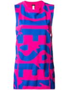 Diesel Logo Print Vest Top - Pink