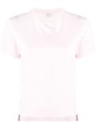 Thom Browne Short Sleeve Relaxed Fit Jersey Tee - Pink