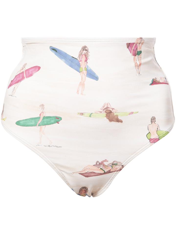 Patbo Surfer High Waist Bikini Briefs - Nude & Neutrals