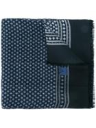 Dolce & Gabbana Patterned Scarf, Men's, Blue, Silk