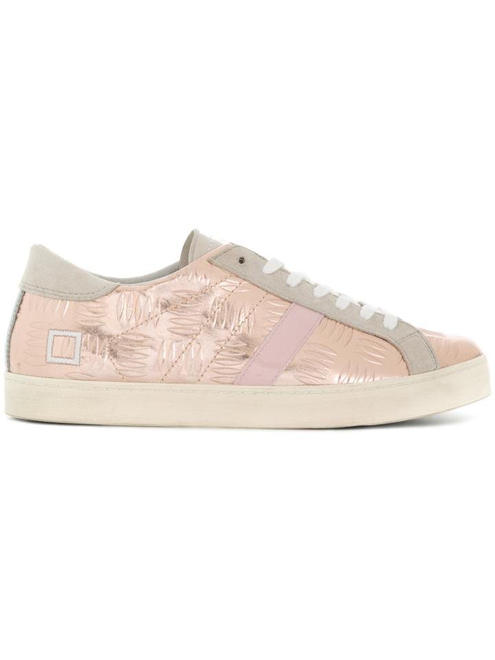 D.a.t.e. Diamond Plate Sneakers - Pink & Purple