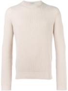 Malo Ribbed Crew Neck Sweater, Men's, Size: 54, Nude/neutrals, Cashmere