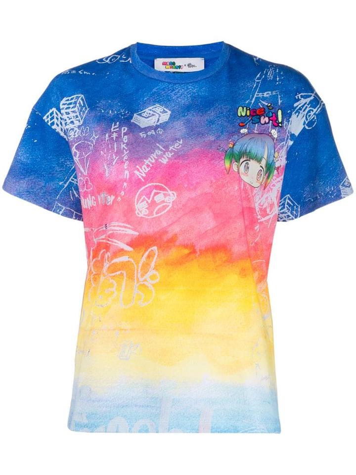 Mira Mikati Graphic Paint Detail T-shirt - Blue