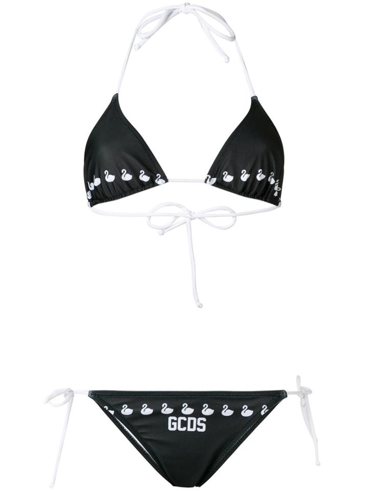 Gcds Swan Print Bikini - White