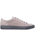 Lanvin Classic Lace-up Sneakers, Men's, Size: 6, Grey, Leather/suede/rubber