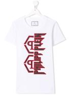 Philipp Plein Junior Teen Logo Patch T-shirt - White