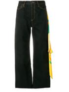 Simon Miller Scarf-detailed Wide-leg Jeans - Blue