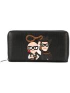 Dolce & Gabbana Family Patch Zip Wallet - Black