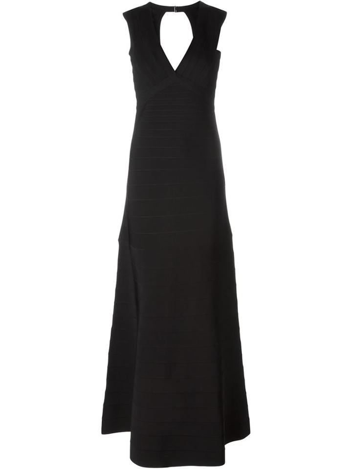 Hervé Léger Marlyn Gown, Women's, Size: S, Black, Nylon/spandex/elastane/rayon
