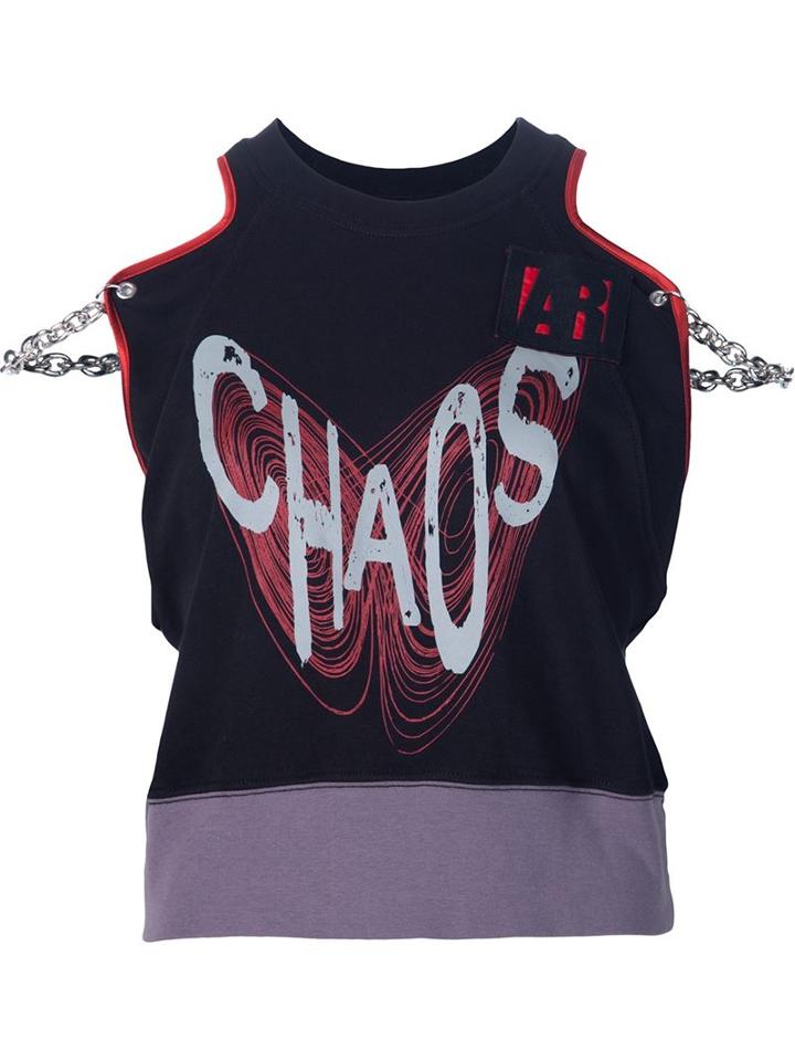 Vivienne Westwood Anglomania Chaos Print Crop Top