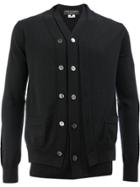 Comme Des Garçons Homme Plus Double Placket Knitted Cardigan - Black
