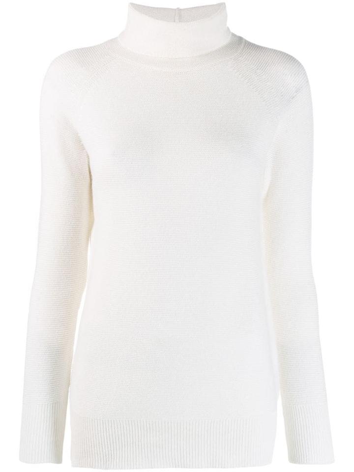 Fabiana Filippi Turtle-neck Ribbed Jumper - White
