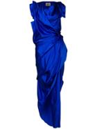 Vivienne Westwood Ruched Asymmetric Dress - Blue