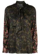 Mother Of Pearl Camouflage Print Blouse - Green