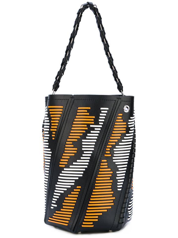Proenza Schouler Striped Hex Tote Bag - Black