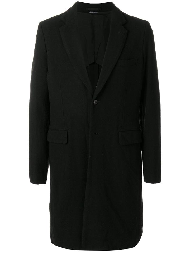 Comme Des Garçons Homme Plus Skull Patch Single Breasted Coat - Black