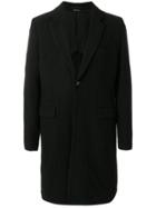 Comme Des Garçons Homme Plus Skull Patch Single Breasted Coat - Black