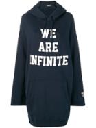 Undercover Printed Hoodie Dress - Blue