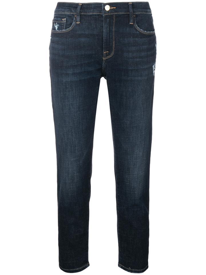 Frame Denim Le Garcon Crop Jeans - Blue