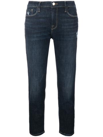Frame Denim Le Garcon Crop Jeans - Blue