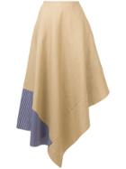 Loewe Asymmetric Maxi Skirt - Brown
