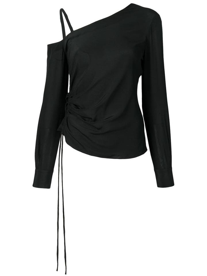 Pinko Asymmetric Neckline Blouse - Black