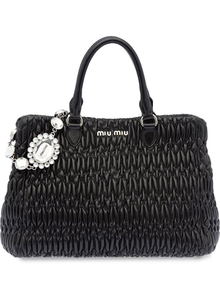 Miu Miu Miu Miu Iconic Crystal Bag - Black