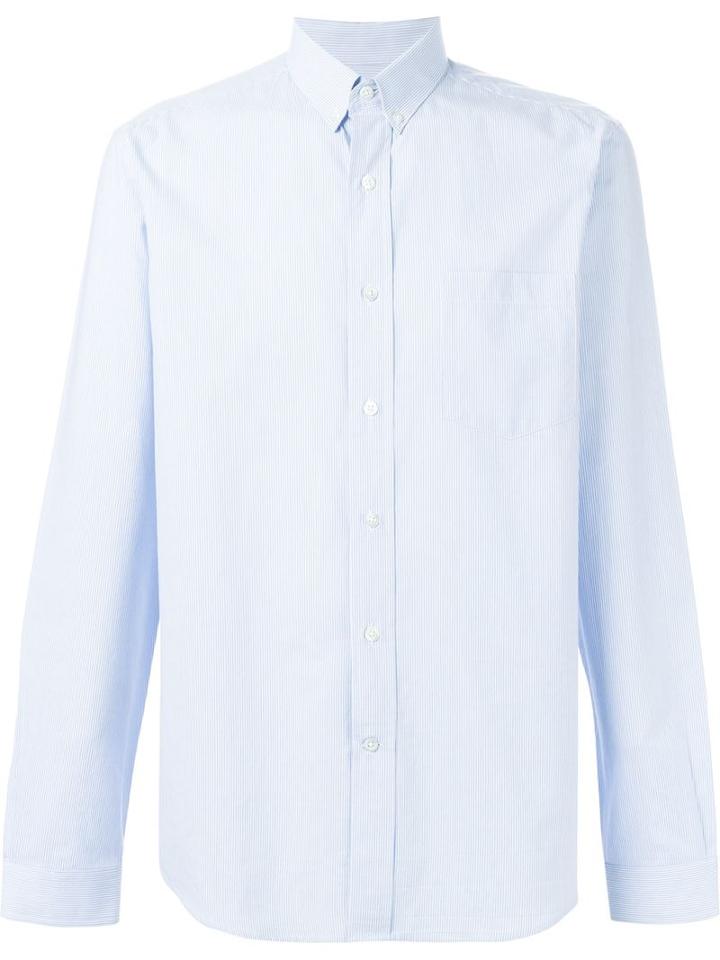 Ami Alexandre Mattiussi Striped Shirt, Men's, Size: 40, Blue, Cotton