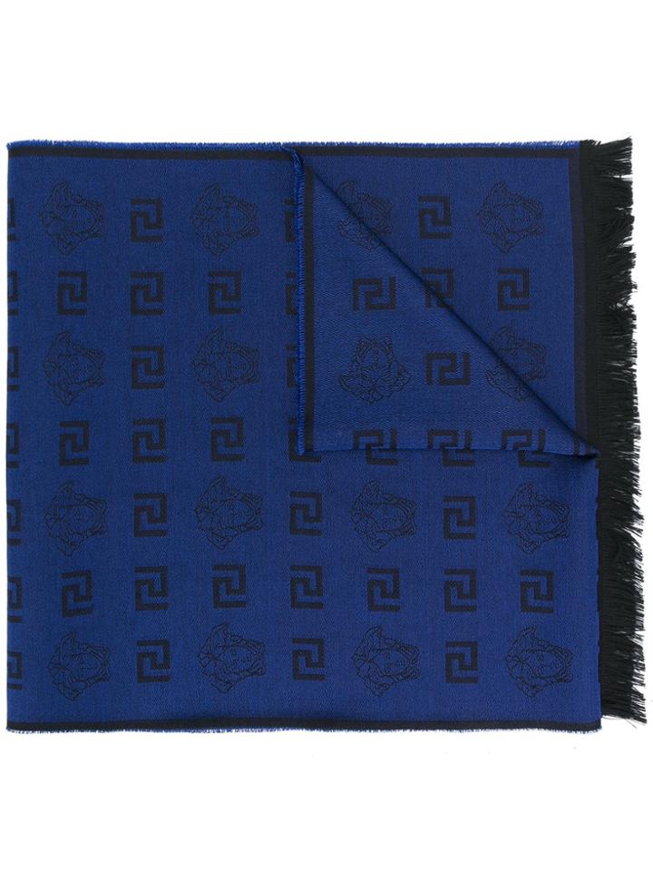 Versace Greca Medusa Scarf - Blue