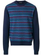 Prada Patterned Jumper - Blue