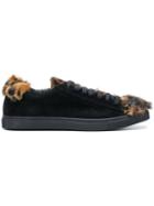 Mr & Mrs Italy Leopard Detail Sneakers - Black