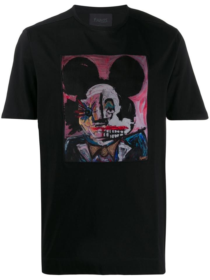 Limitato Picasso Mouse Print T-shirt - Black