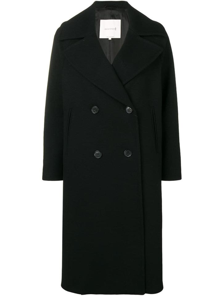 Mackintosh 0001 Oversized Double Breasted Coat - Black