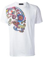 Etro Skull Print T-shirt, Men's, Size: Large, White, Cotton