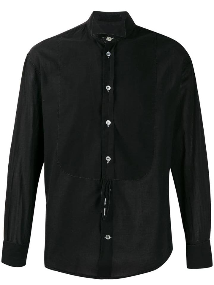 Giorgio Armani Pre-owned Cutaway Collar Shirt - Black