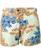 Okun - Patrice Circle Print Swimming Shorts - Men - Polyester - L, White, Polyester