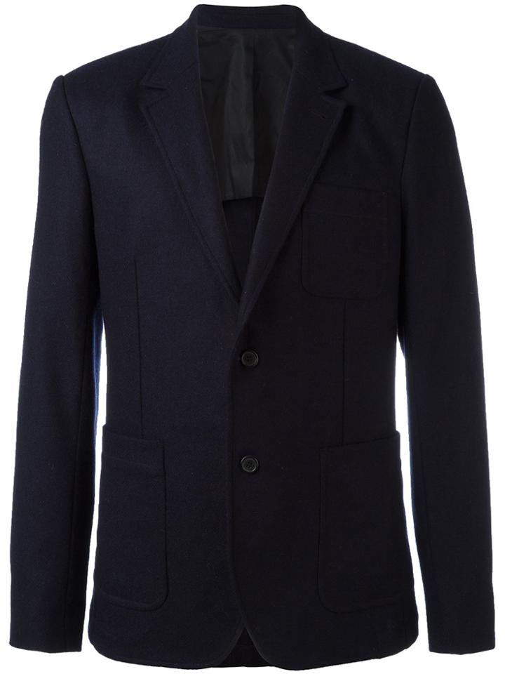 Ami Alexandre Mattiussi Half-lined Two Button Jacket - Blue