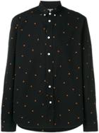 Kenzo Rose-embroidered Shirt - Black