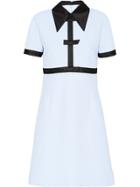 Miu Miu Cady Contrast Dress - Blue